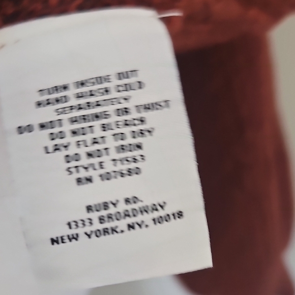 Ruby Rd. Rich Brown Crew Neck Sweater - Picture 5 of 6